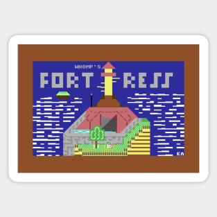 SM64 Whomp's Fortress PETSCII (C64) original artwork Sticker